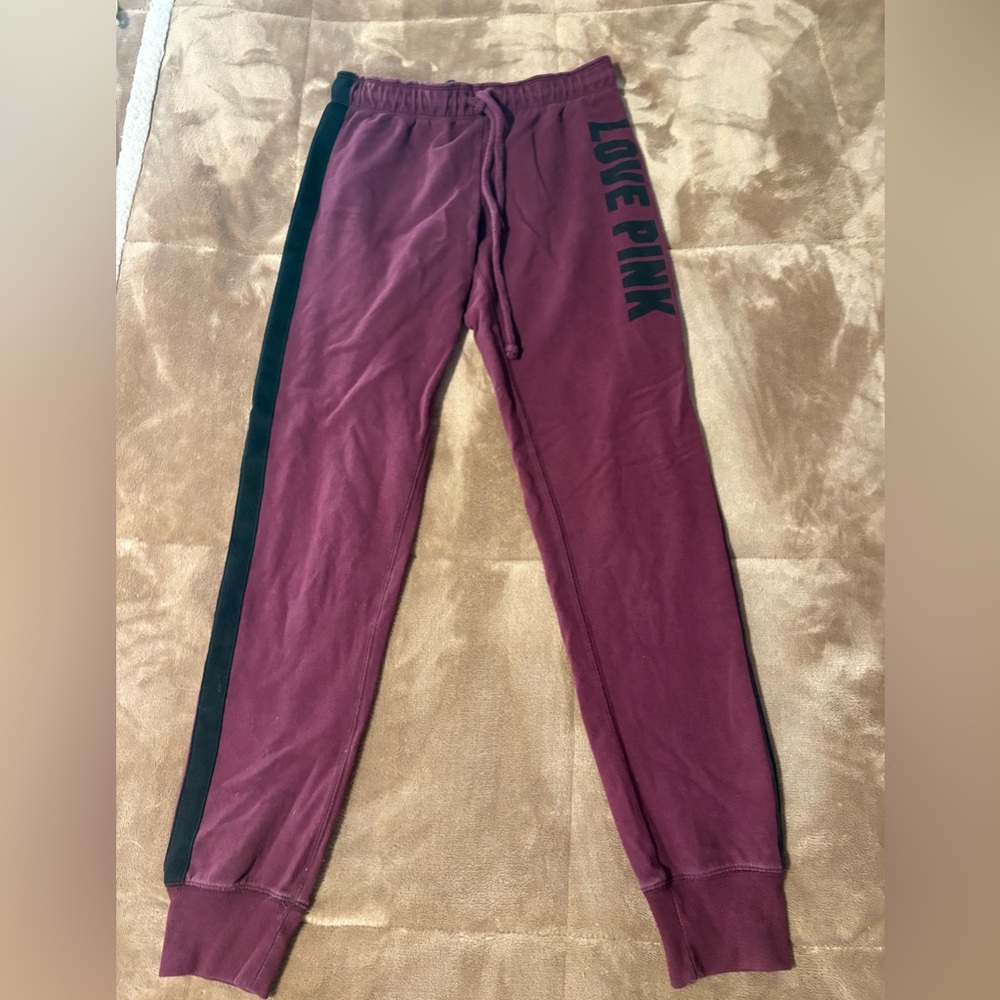 Victoria's Secret Pink Maroon Joggers